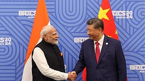 via X/ @narendramodi : Narendra Modi with Chinese President Xi Jinping