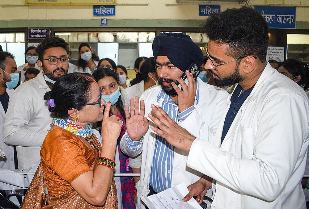 Doctors protest in Haldwani
