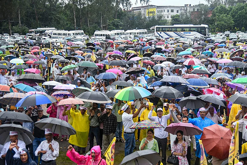 People gather at Parade Ground in Dehradun