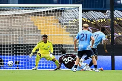 Nottingham Forest's Igor Jesus scores his side's second goal during the English Premier League soccer match between Aston Villa and Nottingham Forest in Birmingham, England. - | Photo: Nigel French/PA via AP