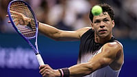 ‘This Is The Dream’: Ben Shelton Ready To Leave Everything On Court Against Alexander Zverev In US Open 2026 Final Photo: AP/Adam Hunger : Ben Shelton, of the United States, returns the ball to Tallon Griekspoor, of the Netherlands, during the first round of the U.S. Open tennis championships in New York.