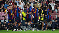 Levante Vs Barcelona LIVE Streaming, La Liga 2026-27: Preview, When And Where To Watch Emilio Morenatti/AP Photo : Barcelona's Lamine Yamal, second right, celebrates with teammates after scoring his side's fourth goal during the Champions League opening phase soccer between Barcelona and Feyenoord in Barcelona.