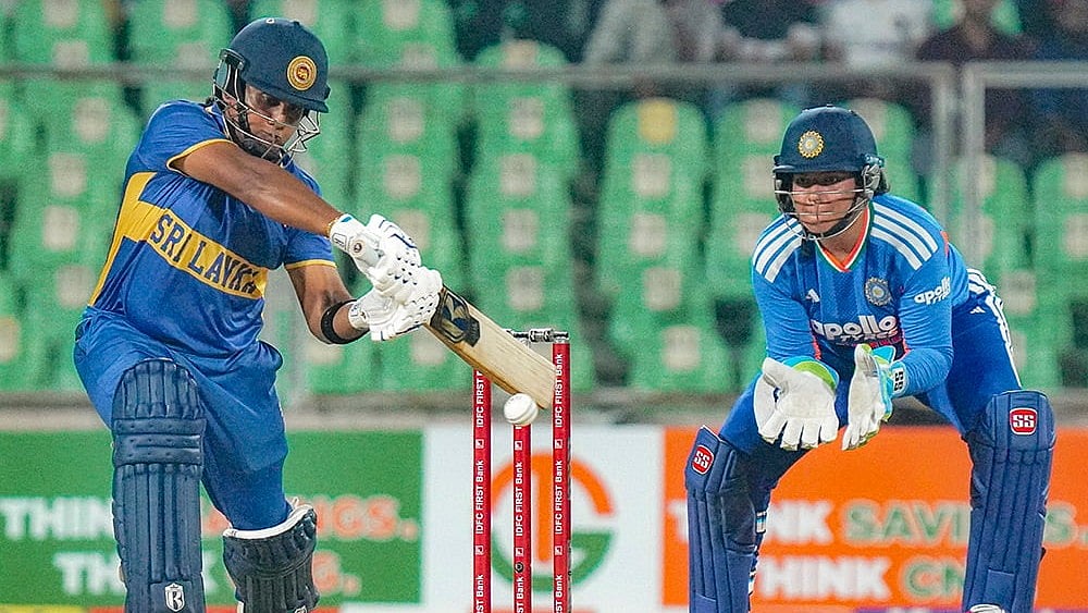 Sri Lanka’s captain Chamari Athapaththu plays a shot during the fourth T20 International cricket match of a series between India Women and Sri Lanka Women, at Greenfield International Stadium, in Thiruvananthapuram, Kerala. - | Photo: PTI