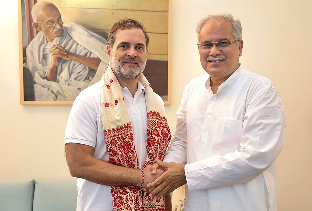 Rahul, Bhupesh meeting