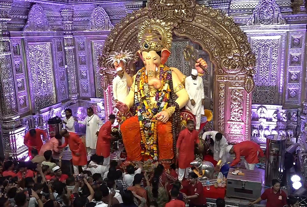 Lalbaugcha Raja during Ganesh Chaturthi festival