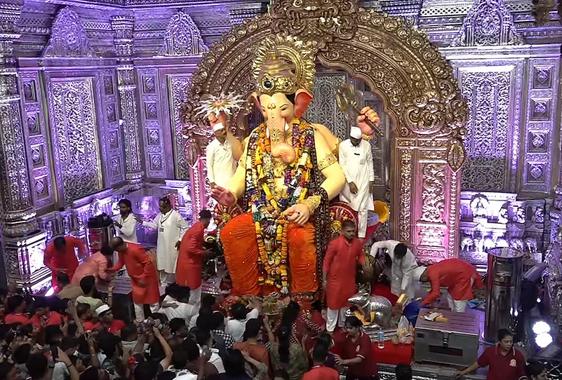 Lalbaugcha Raja during Ganesh Chaturthi festival