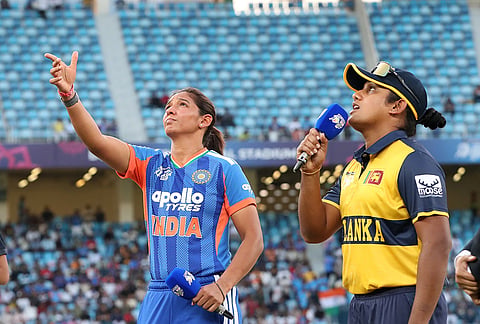 India captain Harmanpreet Kaur and Sri Lanka captain Chamari Athapaththu at the toss during Women's Asia Cup 2026