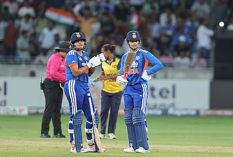 Smriti Mandhana And Shafali Verma at the crease during Women's Asia Cup 2026 India vs Sri Lanka final