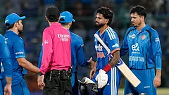 India's captain Shreyas Iyer, second right, shakes hand with Afghanistan players after winning in the first T20I cricket match between India and Afghanistan, in New Delhi, Sunday, Sept. 13, 2026. - | Photo: PTI/Money Sharma