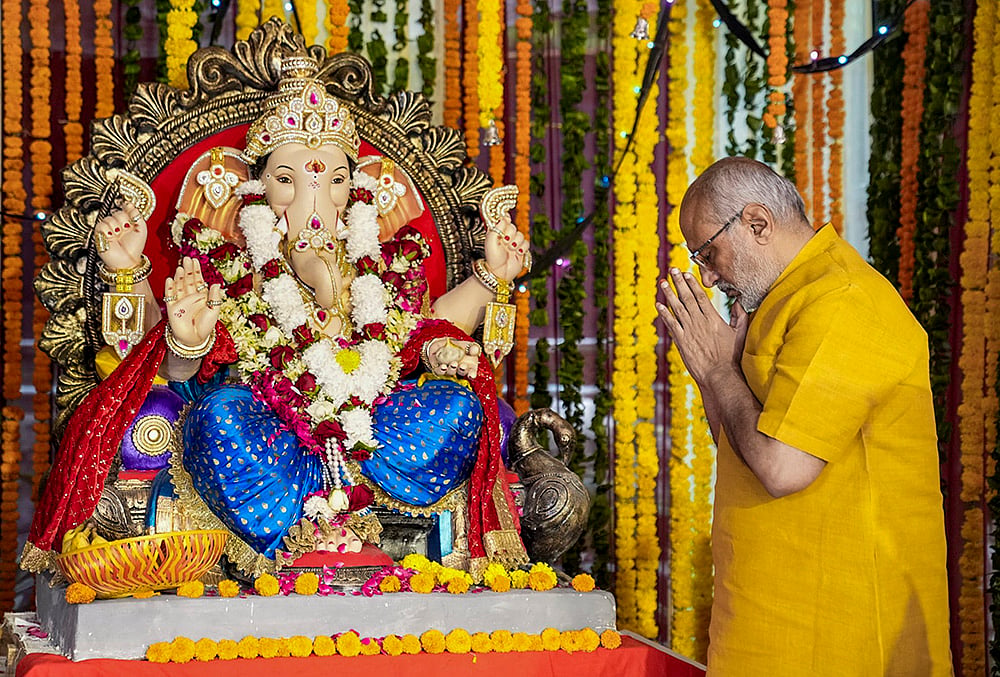 CP Radhakrishnan during Ganesh Chaturthi