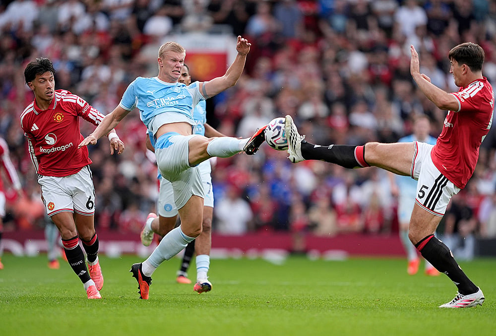 Manchester United vs Manchester City Premier League soccer highlights-Erling Haaland