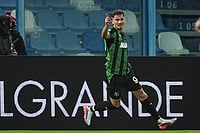 Sassuolo Stun Juventus With 94th-Minute Winner In Five-Goal Thriller | Photo: Massimo Paolone/LaPresse via AP : Sassuolo's Sebastiano Esposito celebrates after scoring the 1-0 goal for his team during the Serie A soccer match between Sassuolo Calcio and Juventus Turin in Reggio Emilia, Italy.