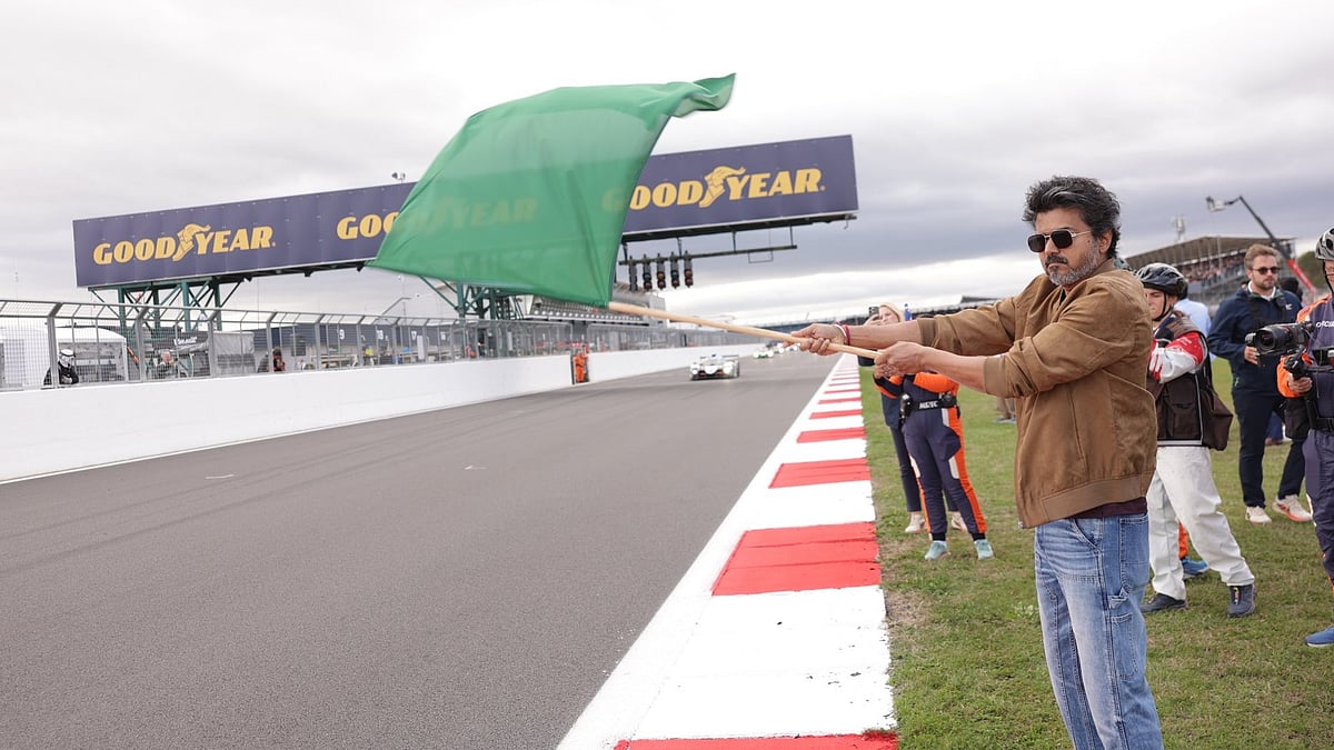 Vijay flagged off the 2026 Michelin Le Mans Cup race during the visit. - X