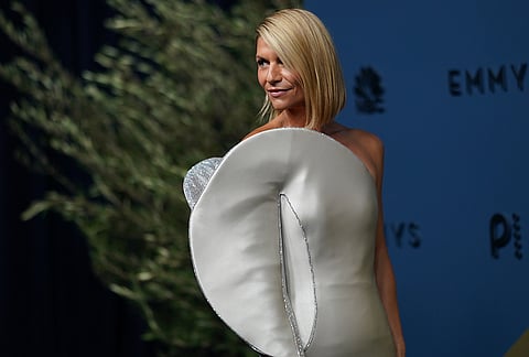 Claire Danes arrives at the 78th Emmy Awards on Monday, Sept. 14, 2026, at the Peacock Theater in Los Angeles. 