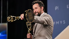 Noah Wyle poses in the press room with the awards for outstanding lead actor in a drama series for "The Pitt" and outstanding drama series for "The Pitt" during the 78th Emmy Awards on Monday, Sept. 14, 2026, at the JW Marriott in Los Angeles. - | Photo: Richard Shotwell/Invision/AP