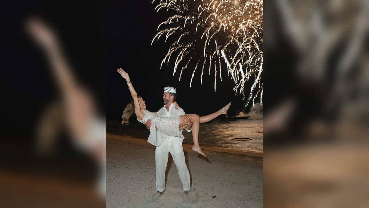Donald Trump Jr with his wife Bettina  - Instagram@bettinatrump