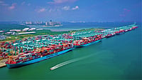Malaysia Seizes Three Containers Bound For Israel, Investigation Underway: Reports | Port of Tanjung Pelepas (PTP) : Representative Image - Malaysia Seizes Three Containers Bound For Israel