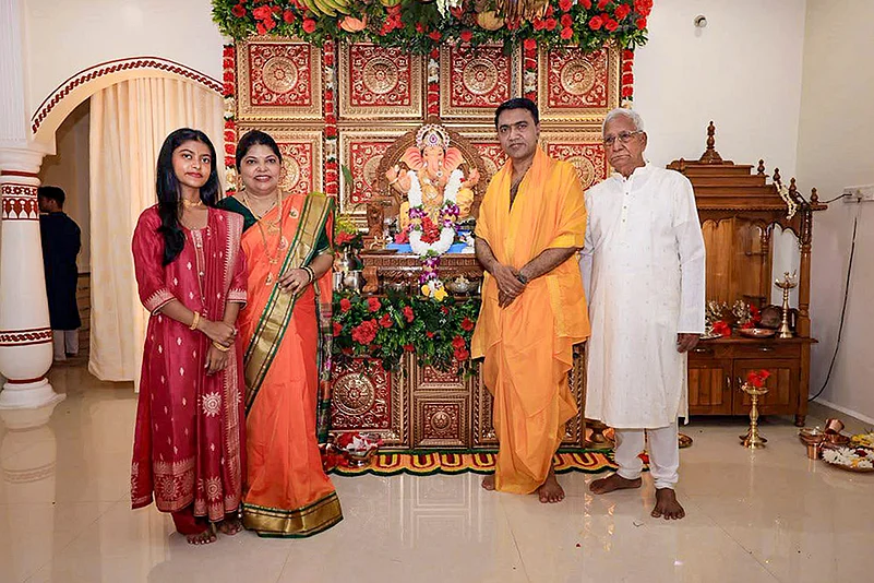 Pramod Sawant during Ganesh Chaturthi festival
