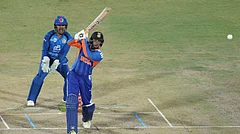 India cricketers during action against Afghanistan in 2nd T20I at the Arun Jaitley Stadium in Delhi. - bcci/X