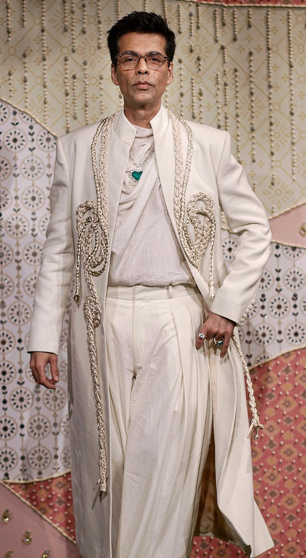 Karan Johar during Ganpati Puja celebrations at Antilla in Mumbai