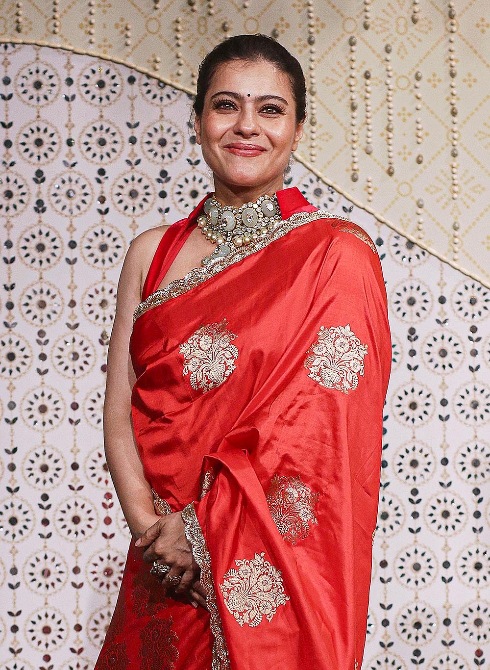 Kajol during Ganpati Puja celebrations at Antilla in Mumbai