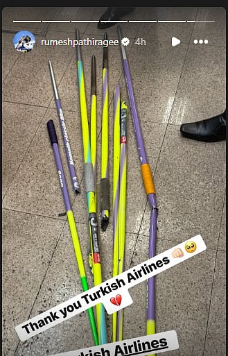 Rumesh Pathirage's 90m-plus javelins broken in flight right before Asian Games