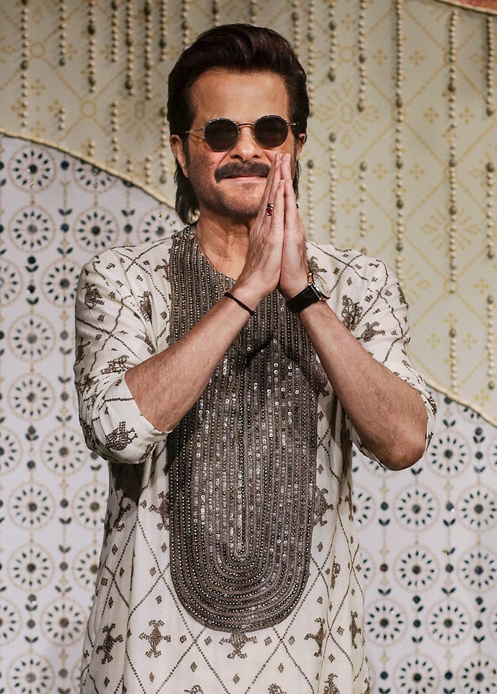 Anil Kapoor during Ganpati Puja celebrations at Antilla in Mumbai