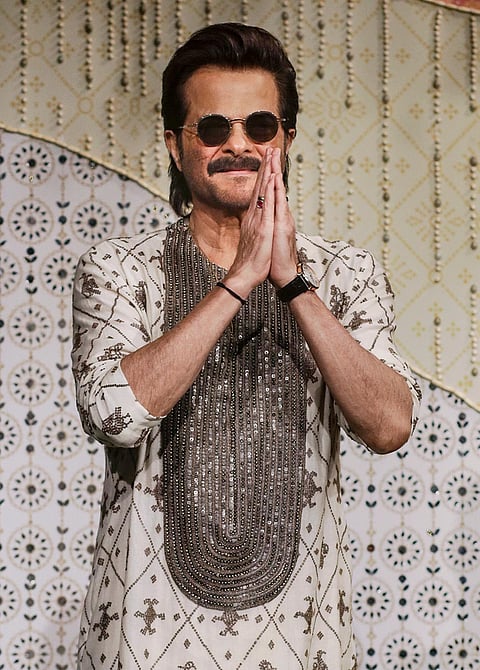 Bollywood actor Anil Kapoor during ‘Ganesh Chaturthi’ celebrations at the residence of Reliance Industries Chairman Mukesh Ambani, in Mumbai, Maharashtra.