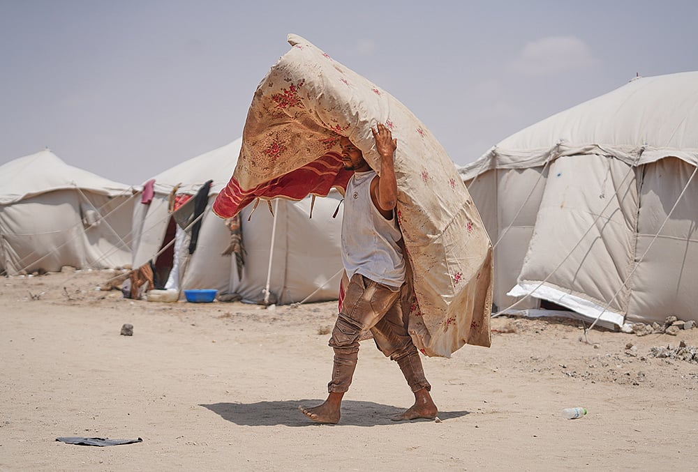 Mideast Wars Yemen Crisis  Al-Firdaws camp in Ras Imran