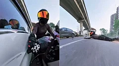 Screengrab of the viral video of Sia being hit by a car - Gurugram Police/Screengrab