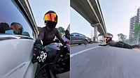 Gurugram Bike Crash: Kalyan Bainsla Faces Attempt-To-Murder Charge, Lawyer Blames Biker Gurugram Police/Screengrab : Screengrab of the viral video of Sia being hit by a car