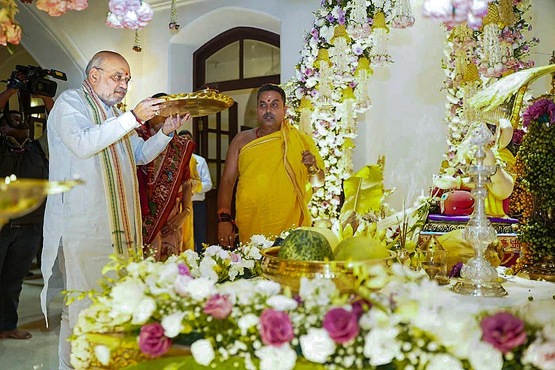Amit Shah during Ganesh Chaturthi festival