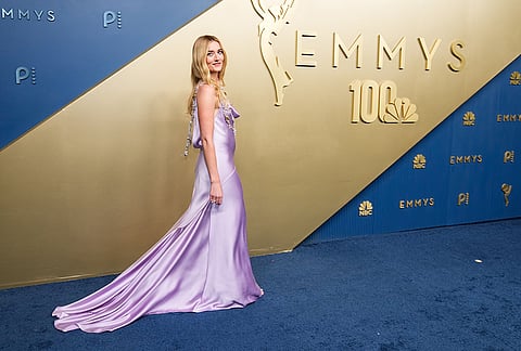 Sarah Pidgeon arrives at the 78th Emmy Awards on Monday, Sept. 14, 2026, at the Peacock Theater in Los Angeles. 