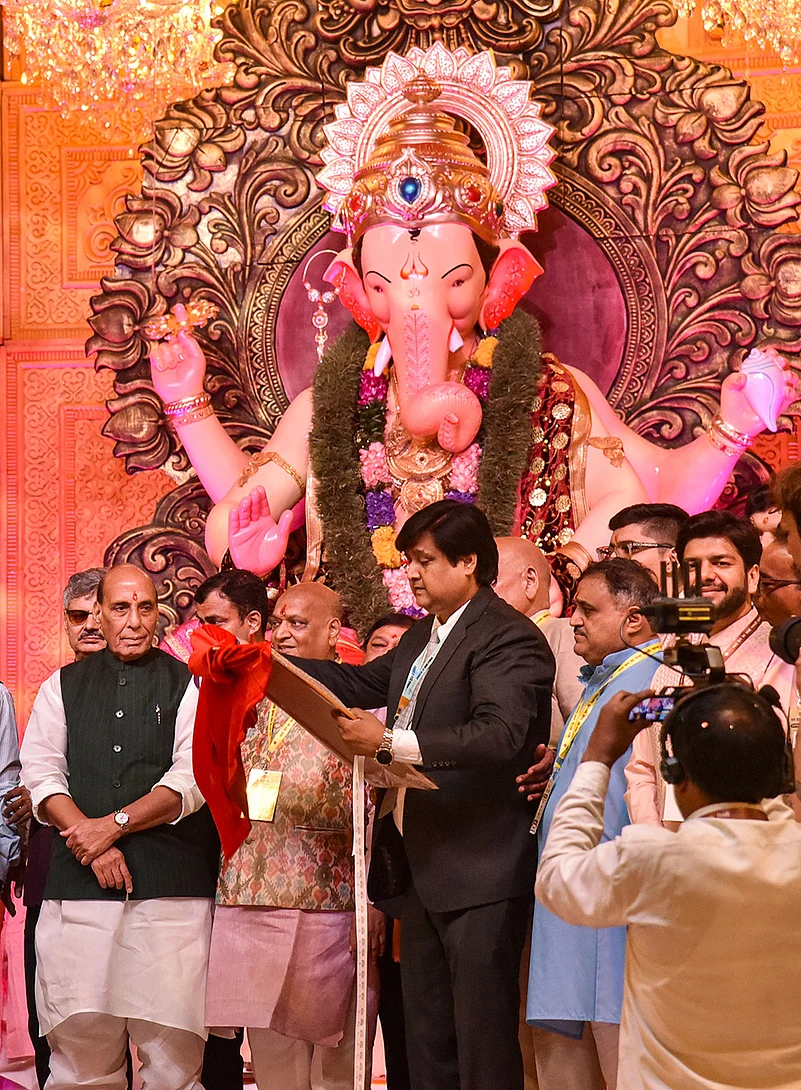 Rajnath Singh during Ganesh Chaturthi festival