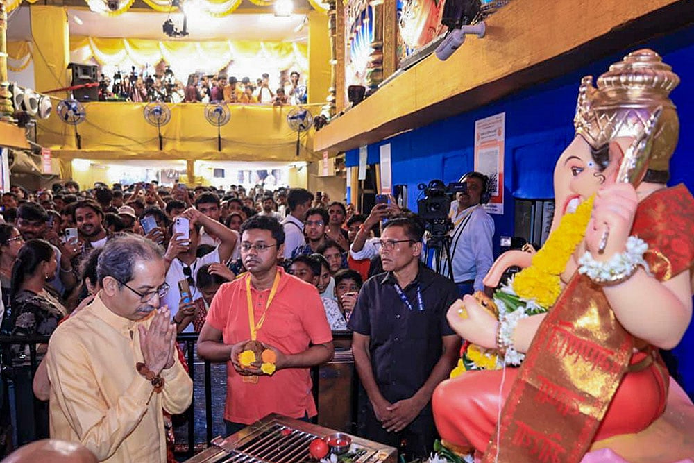 Uddhav Thackeray during Ganesh Chaturthi festival