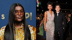 Zendaya and Tom Holland and Law Roach at the Television Academy's 78th Emmy Awards telecast at the Peacock Theater at L.A. LIVE on Monday, Sept. 14, 2026 in Los Angeles. - Jordan Strauss, Richard Shotwell for AP