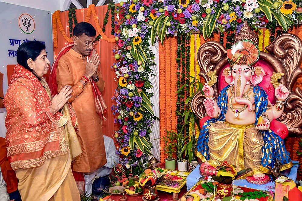 Sanjay Seth during Ganesh Chaturthi festival