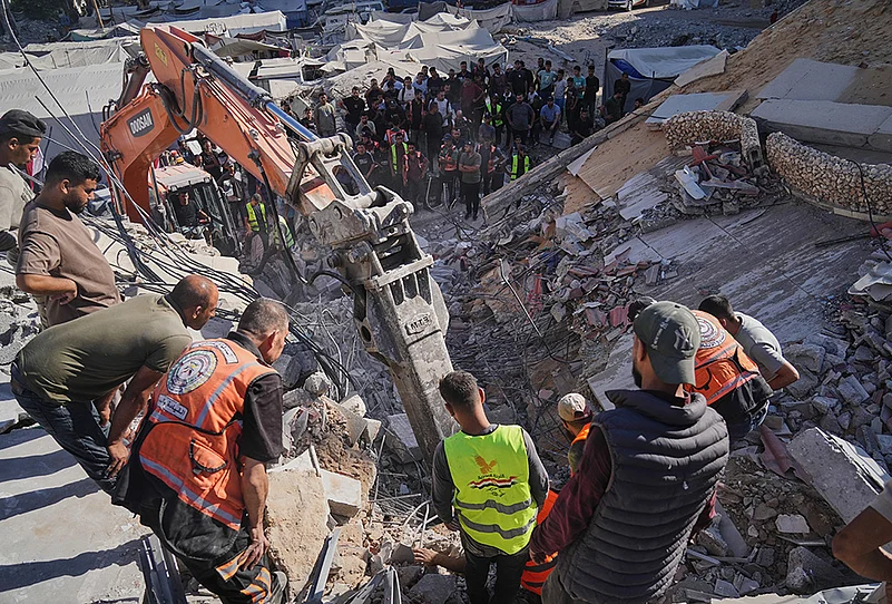 Trapped under rubble Gaza