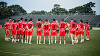eastbengal_fc/X : East Bengal footballers in training ahead of ACL Two clash against Al Hussain. 