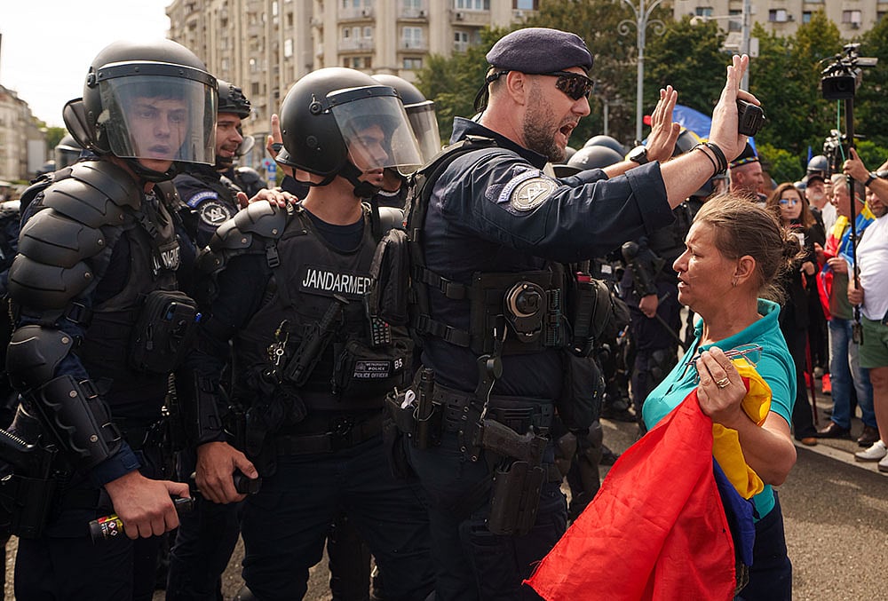 Romania farmers protest photo gallery