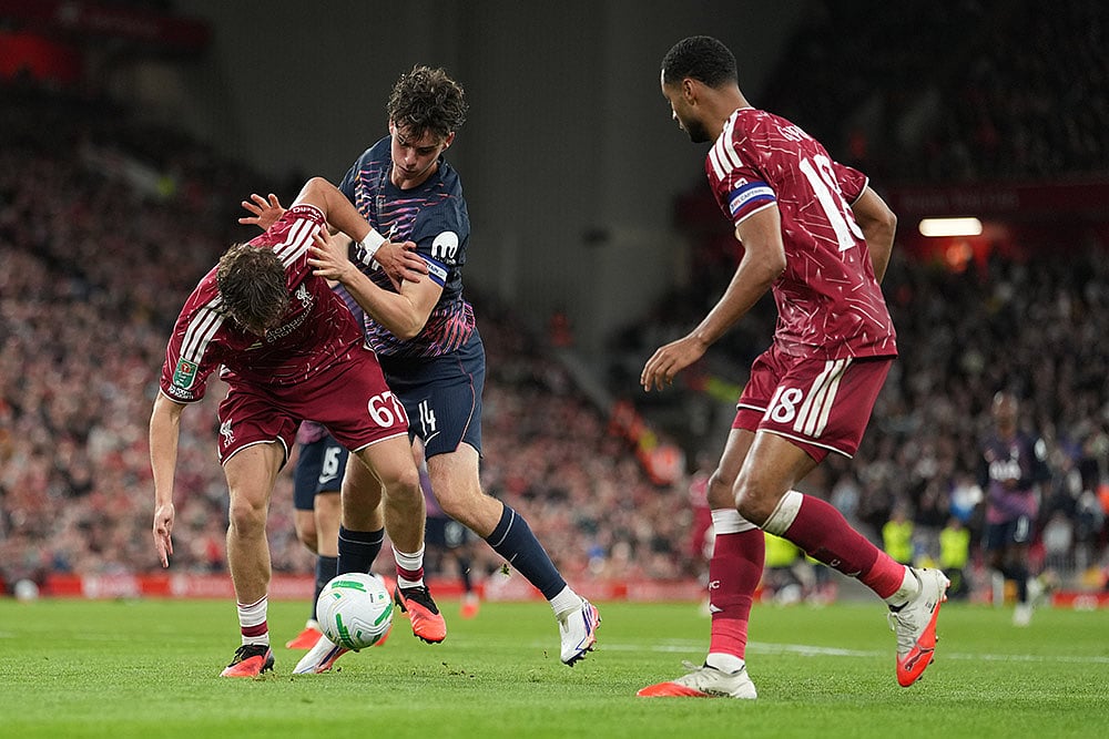 Britain English League Cup Soccer: Tottenham Hotspur vs Liverpool
