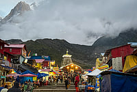 | Photo: PTI/Rahul Kumar : Devotees arrive to offer prayers at the Kedarnath Jyotirlinga Temple, in Rudraprayag, Uttarakhand.