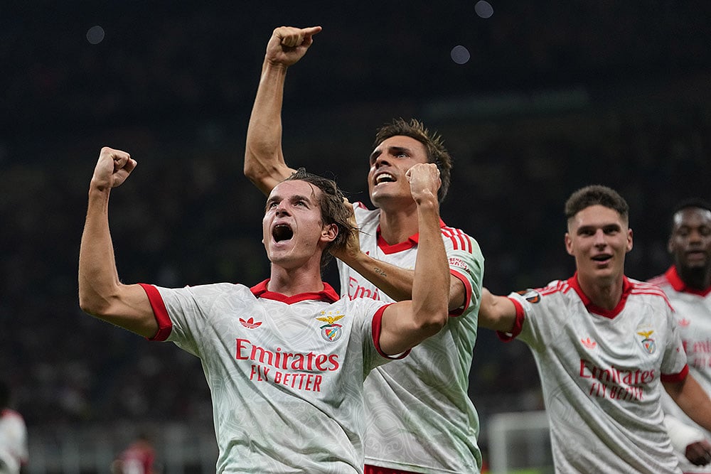 Europa League Soccer Match: Benfica vs AC Milan