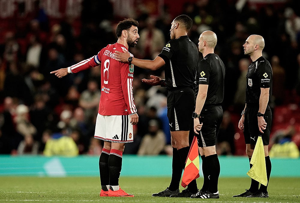 Manchester United Vs Brighton & Hove Albion EFL Cup highlights-Bruno Fernandes