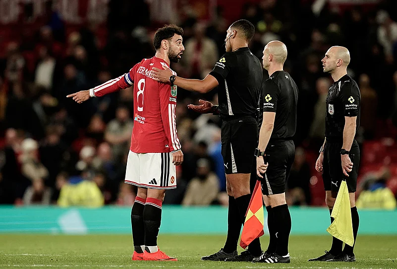 Manchester United Vs Brighton & Hove Albion EFL Cup highlights-Bruno Fernandes
