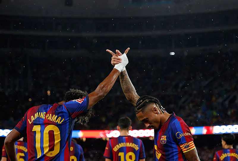 Barcelona Vs Racing De Santander La liga soccer highlights-Lamine Yamal