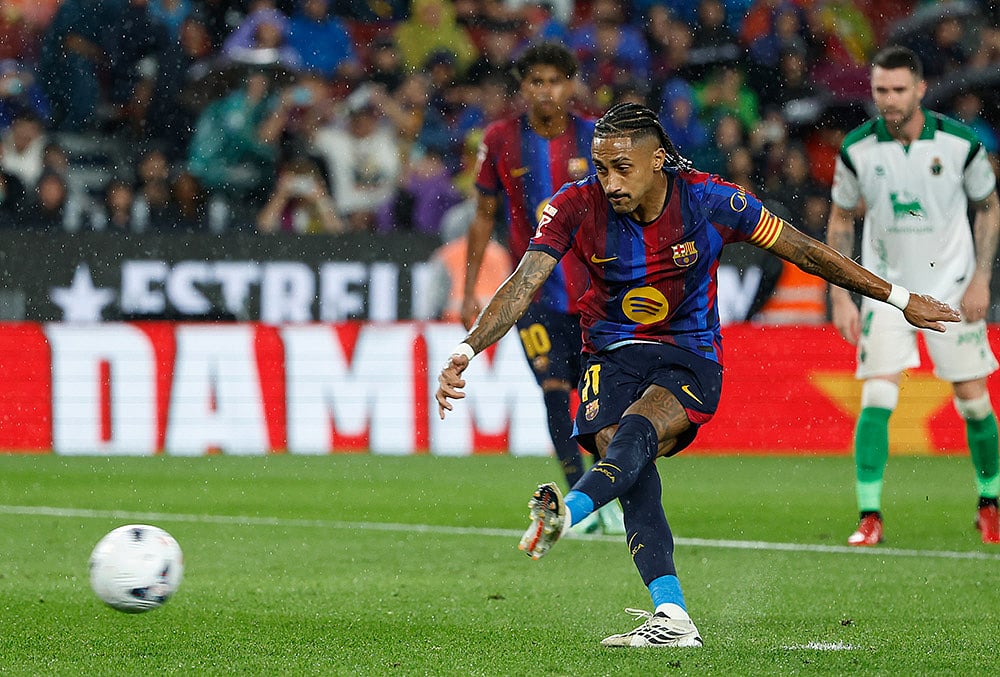 Barcelona Vs Racing De Santander La liga soccer highlights-Raphinha 