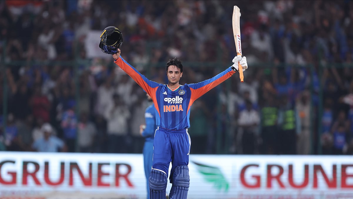 Abhishek Sharma smashed a record-breaking 30-ball century during IND vs AFG 3rd T20I.  - BCCI/X