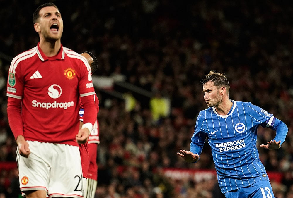 Manchester United Vs Brighton & Hove Albion EFL Cup highlights-Brightons Pascal Gross