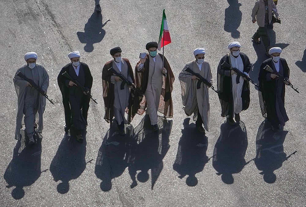 Iran military support rally